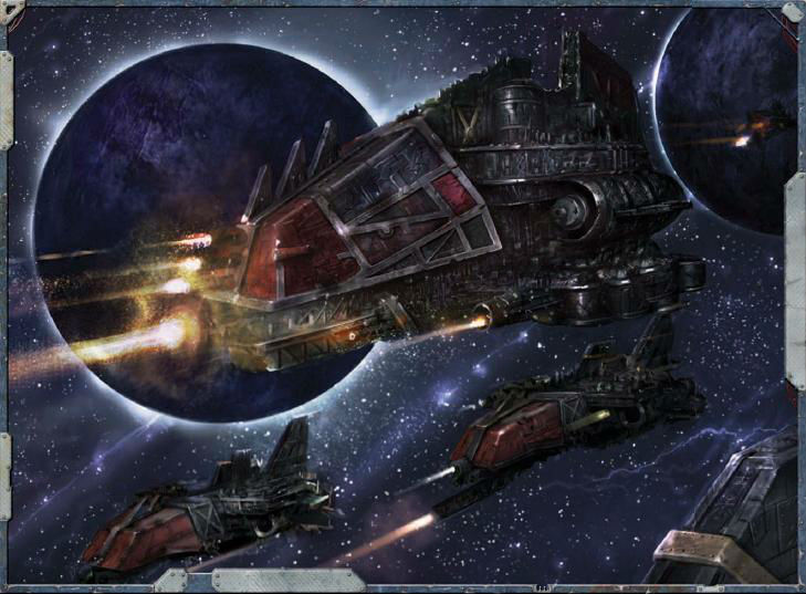 组图:晦暗星海中的钢铁巨兽 战锤40k中的宇宙战舰