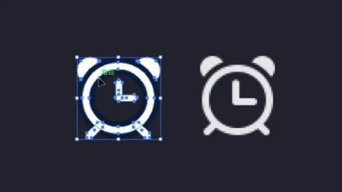 UI设计入门课-AI绘制基础ICON 闹钟icon绘制 -