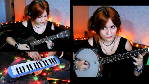 国外妹纸-多乐器弹奏《炉石传说》主题曲 - Ac