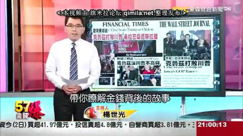 57金钱爆 2016-02-02 百变川普失利?克鲁兹初