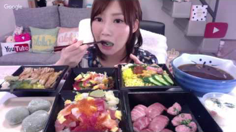 【大胃王木下佑哗】海鲜丼,鲑鱼卵海胆鲔鱼丼,糯鳗丼,玫瑰散寿司,鲔鱼握寿司,蟹肉茶碗蒸,艾草大福! - AcFun弹幕视频网 - 认真你就输啦 (ω)ノ- ( ゜- ゜)つロ
