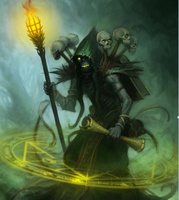 在16,17世纪掀起的猎巫运动中,大量的死灵师也不可避免地成为被猎的