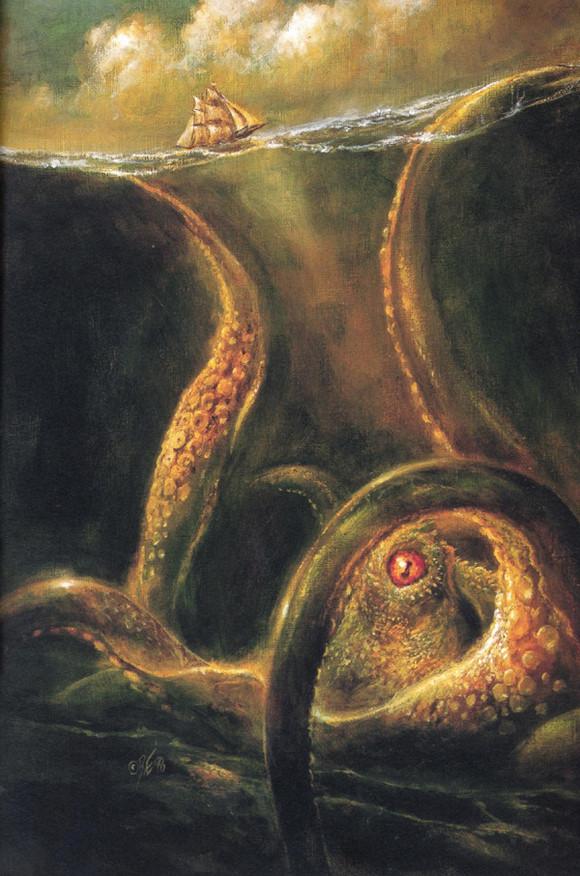 巨大海妖北海巨妖是北欧神话中的巨大的海怪(有记载说它有15米长)